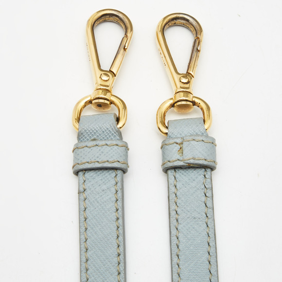 PRADA Light Blue Saffiano Leather Middle Zip Tote - Picture 6 of 8